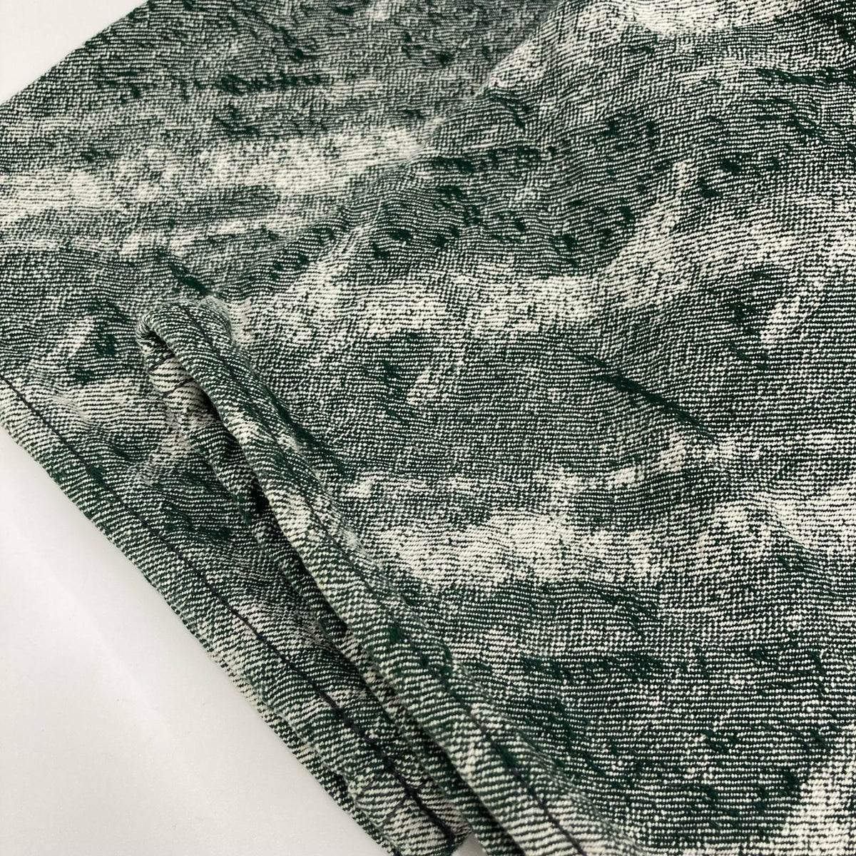 ISSEY MIYAKE MEN ME73FF106 07AW green A-POC jacquard denim pants