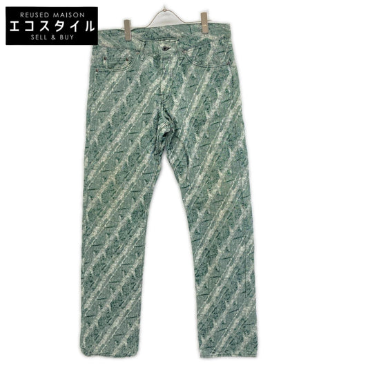 ISSEY MIYAKE MEN イッセイミヤケメン ME73FF106 07AW グリーン A-POC ジャガードデニムパンツ ボトムス