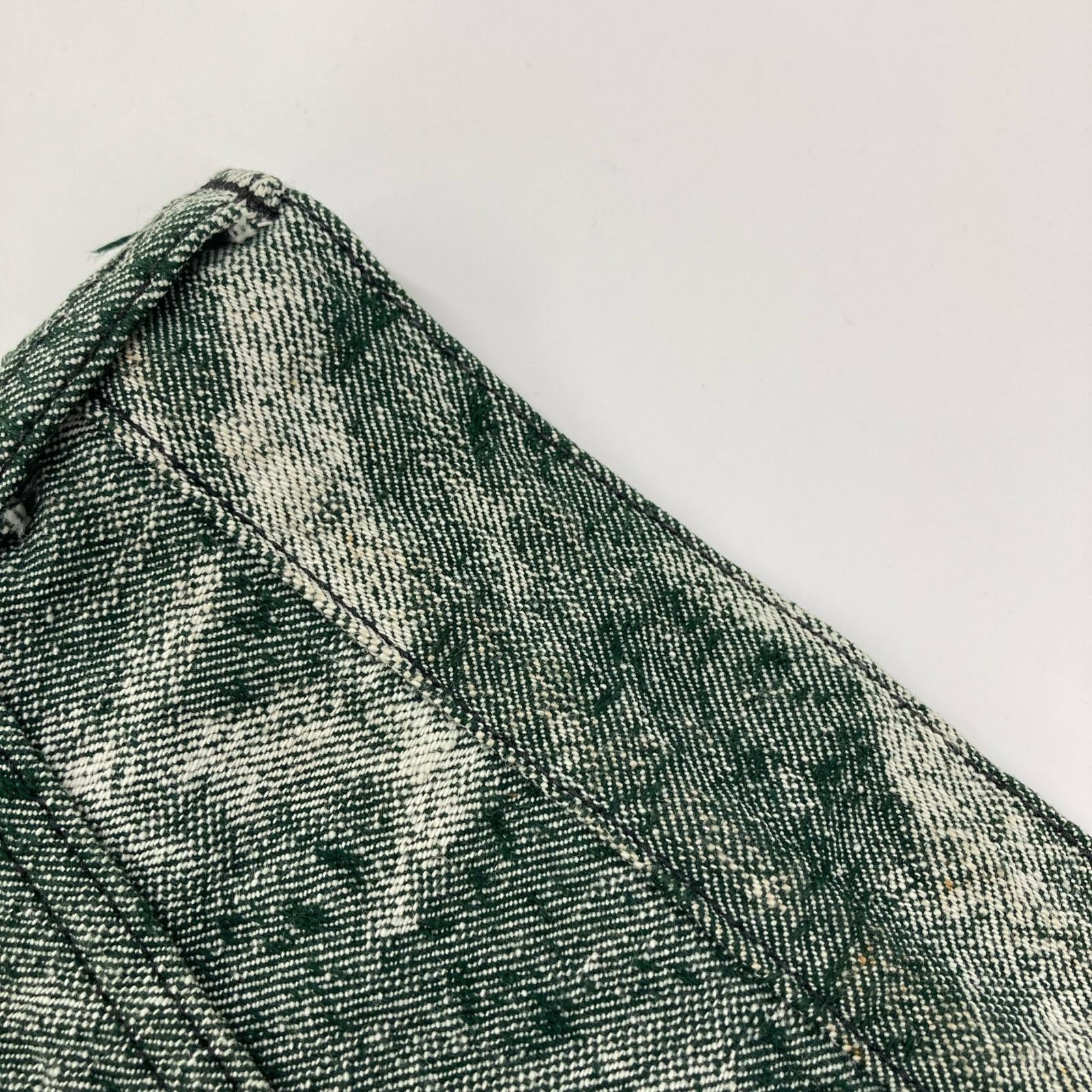 ISSEY MIYAKE MEN イッセイミヤケメン ME73FF106 07AW グリーン A-POC ジャガードデニムパンツ ボトムス