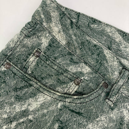 ISSEY MIYAKE MEN イッセイミヤケメン ME73FF106 07AW グリーン A-POC ジャガードデニムパンツ ボトムス