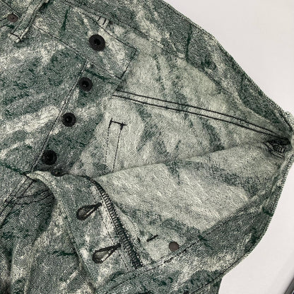 ISSEY MIYAKE MEN イッセイミヤケメン ME73FF106 07AW グリーン A-POC ジャガードデニムパンツ ボトムス