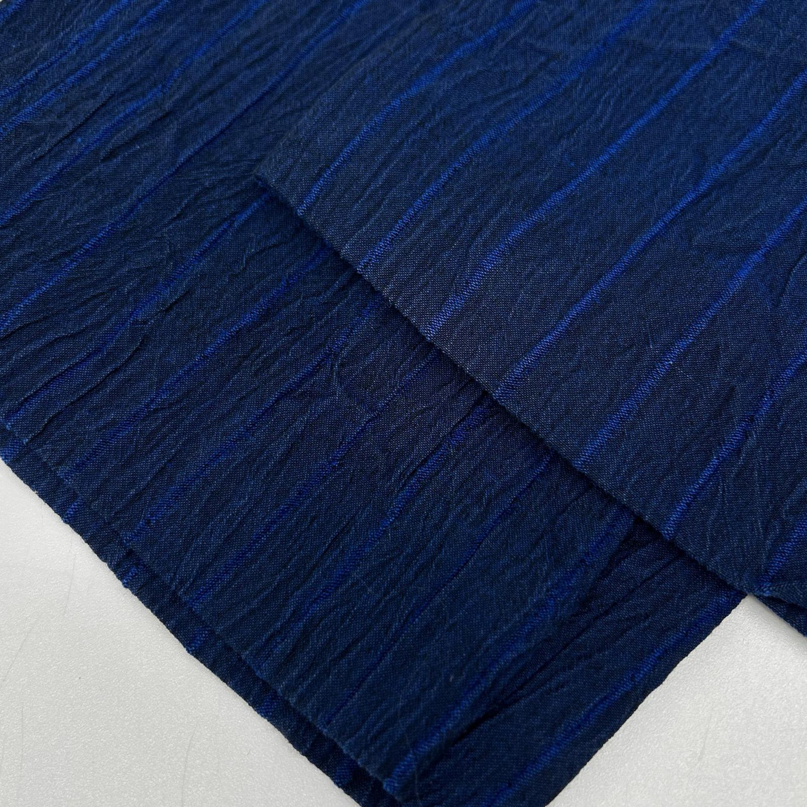 ISSEY MIYAKE MEN イッセイミヤケメン ME61FF112 16SS ブルー リネン100 ストライプ シワ加工パンツ ボトムス