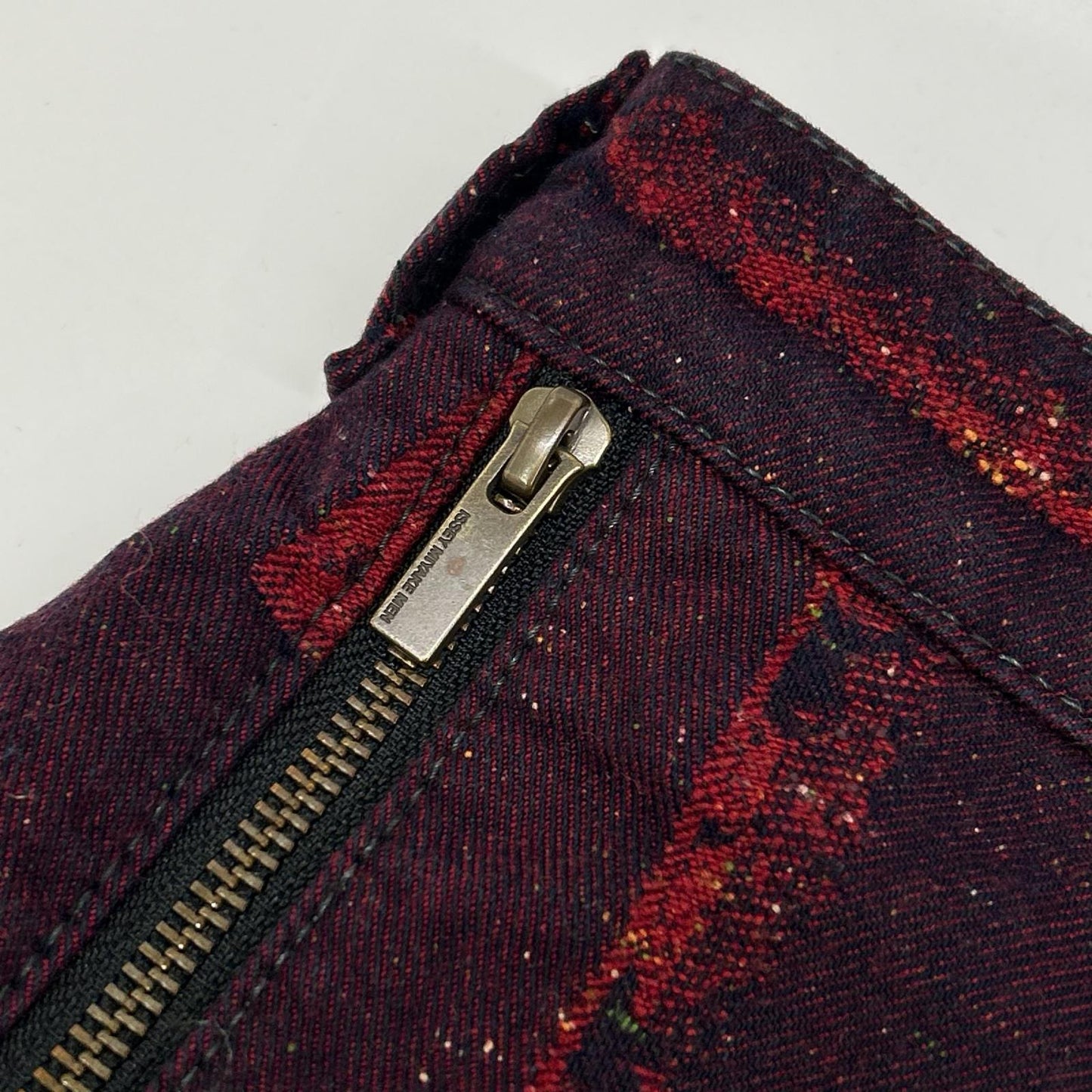ISSEY MIYAKE MEN イッセイミヤケメン ME53FF081 15AW レッド ローズジャガード サイドジップデニムパンツ ボトムス