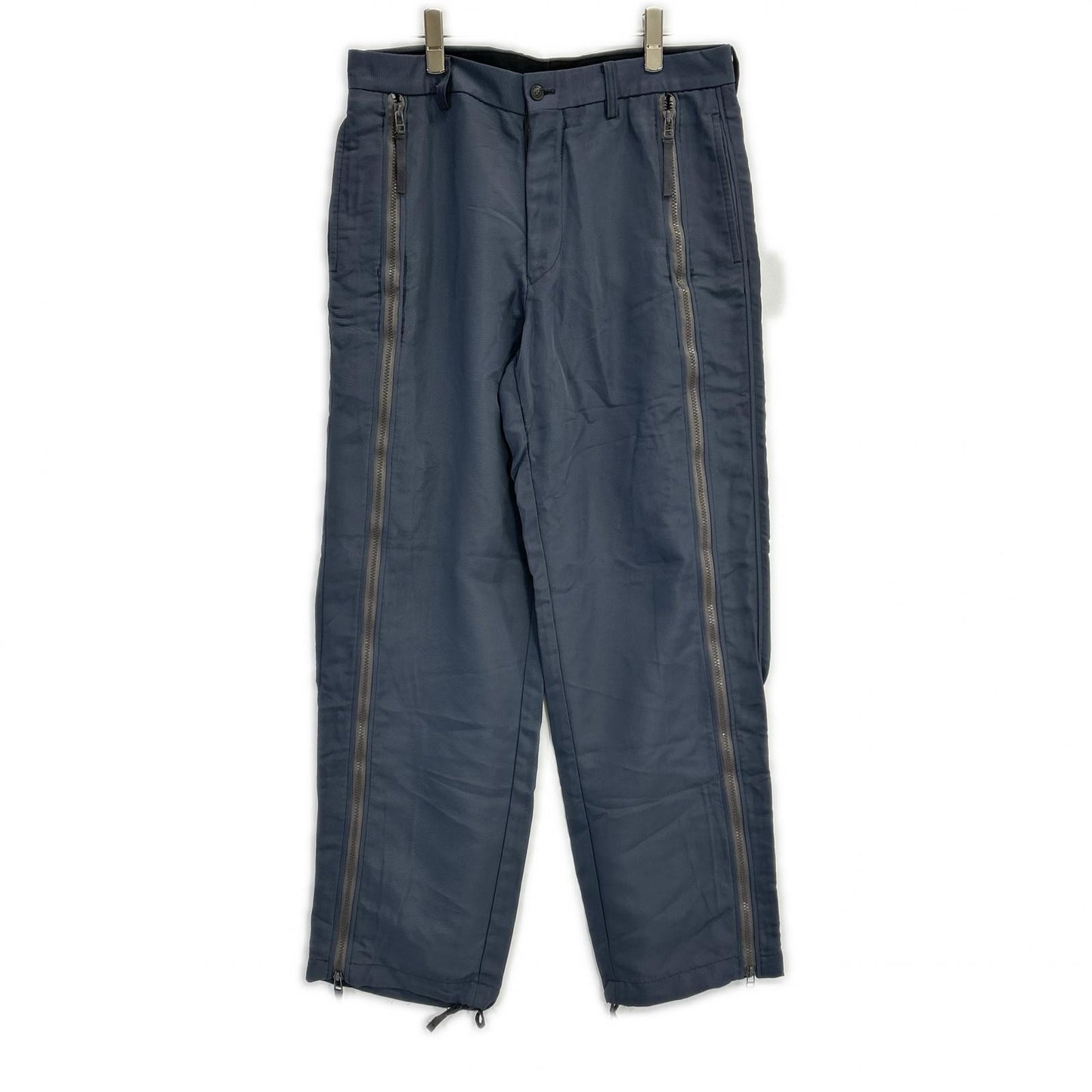 ISSEY MIYAKE MEN イッセイミヤケメン ME01-FF628 00SS グレー ナイロン パラシュート サイドジップワイドパンツ ボトムス