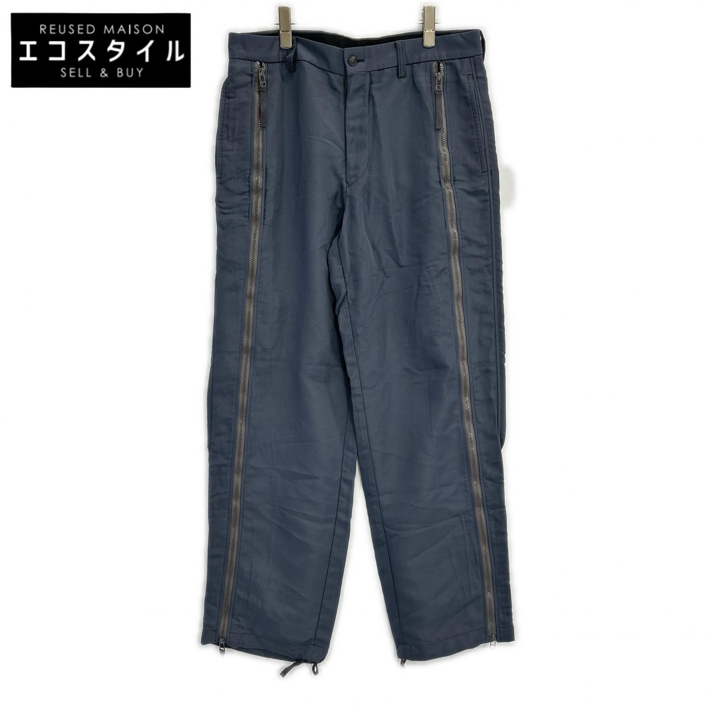 ISSEY MIYAKE MEN イッセイミヤケメン ME01-FF628 00SS グレー ナイロン パラシュート サイドジップワイドパンツ ボトムス