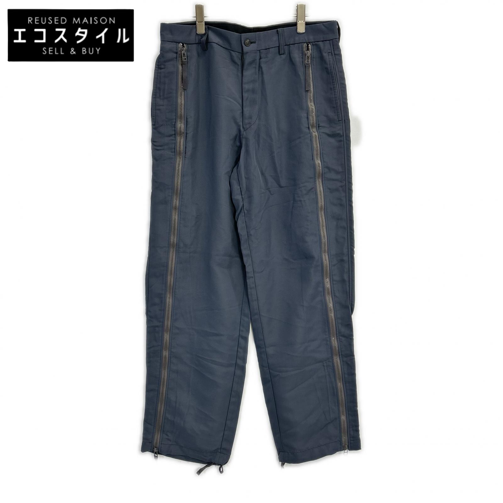 ISSEY MIYAKE MEN イッセイミヤケメン ME01-FF628 00SS グレー ナイロン パラシュート サイドジップワイドパンツ ボトムス