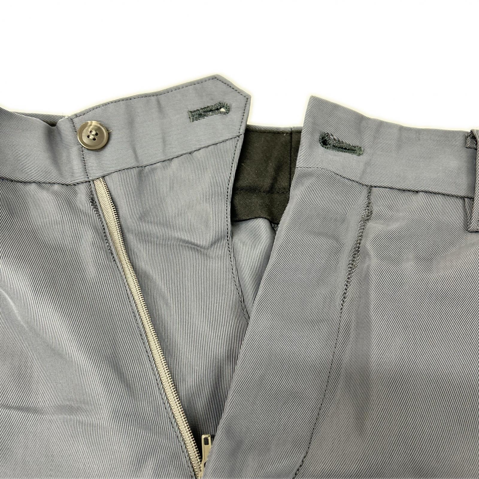 ISSEY MIYAKE MEN イッセイミヤケメン ME01-FF628 00SS グレー ナイロン パラシュート サイドジップワイドパンツ ボトムス