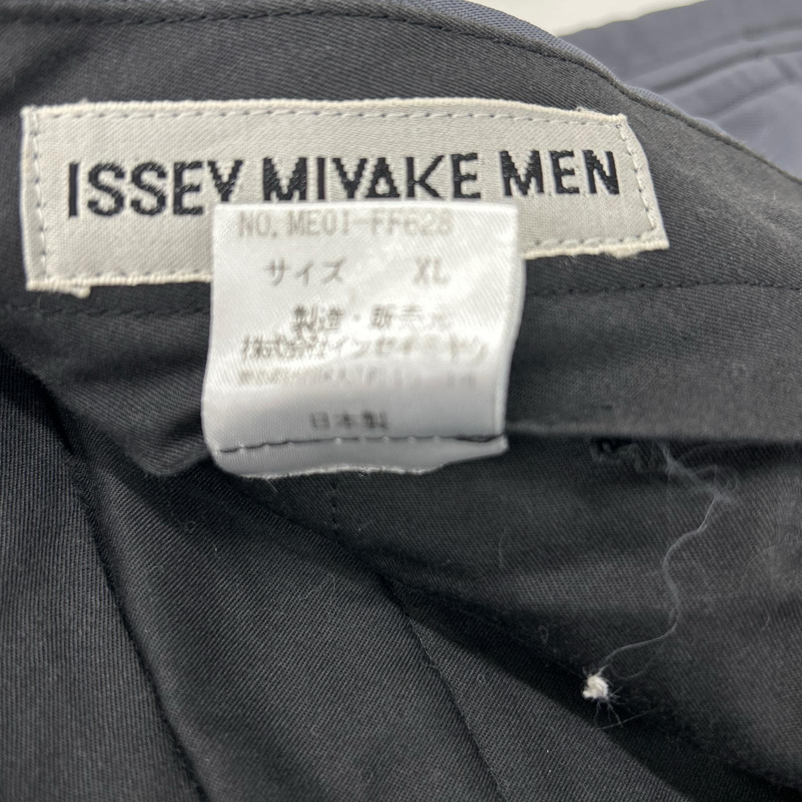 ISSEY MIYAKE MEN イッセイミヤケメン ME01-FF628 00SS グレー ナイロン パラシュート サイドジップワイドパンツ ボトムス