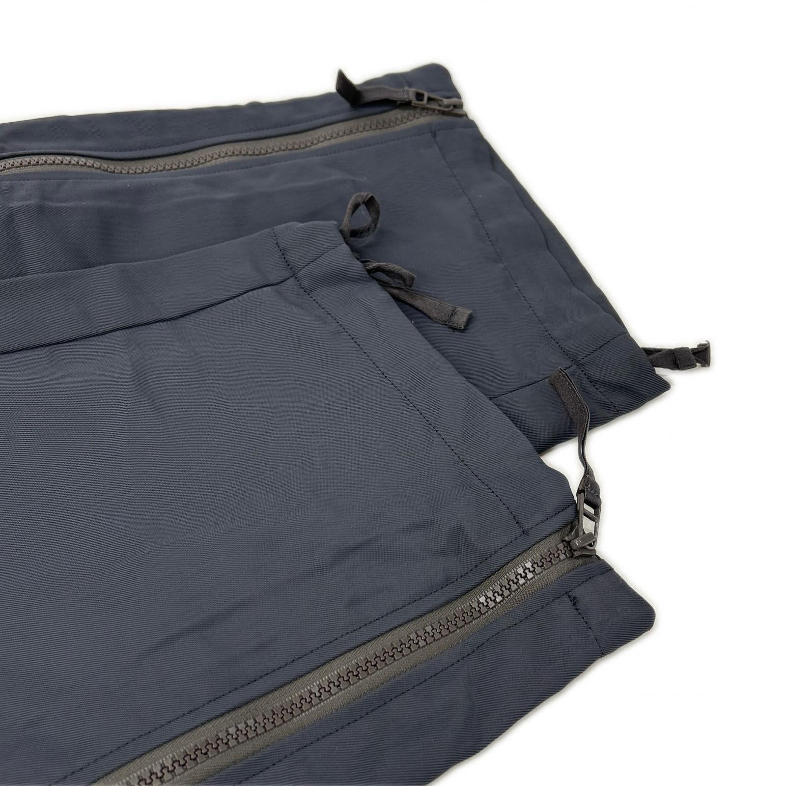 ISSEY MIYAKE MEN イッセイミヤケメン ME01-FF628 00SS グレー ナイロン パラシュート サイドジップワイドパンツ ボトムス