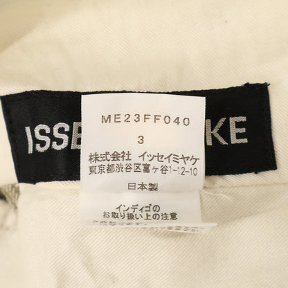 ISSEY MIYAKE MEN イッセイミヤケメン ME23FF040 カーキ バックベルト ハイウエストグラデーションデニムパンツ ボトムス