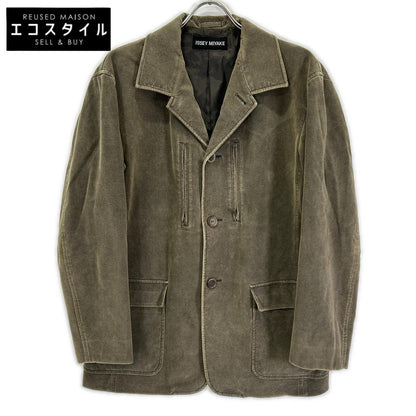 ISSEY MIYAKE MEN イッセイミヤケメン ME23FD100 02AW カーキ スエード テーラードジャケット ジャケット