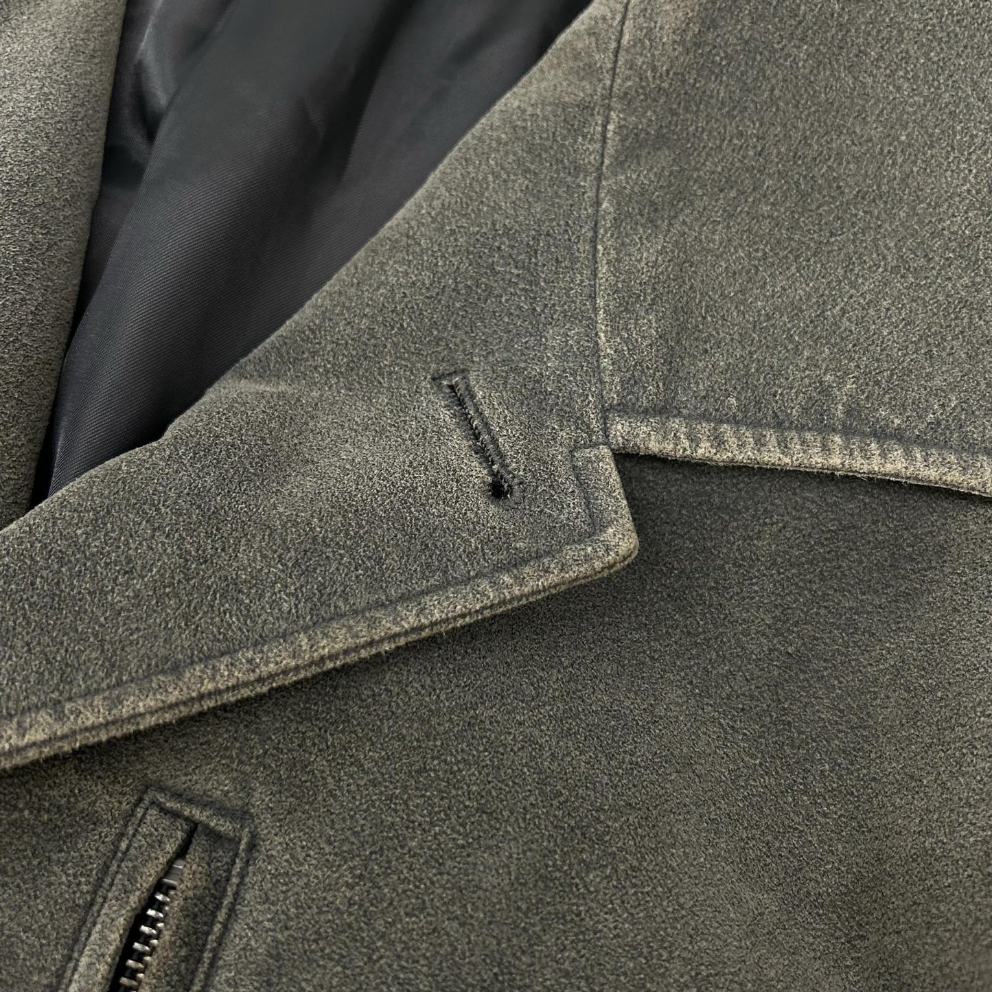 ISSEY MIYAKE MEN イッセイミヤケメン ME23FD100 02AW カーキ スエード テーラードジャケット ジャケット