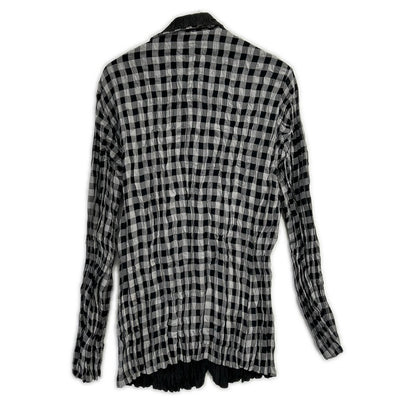 ISSEY MIYAKE MEN イッセイミヤケメン ME03FD182 10AW グレー×ブラック ギンガムチェックリバーシブルシワ加工ジャケット ジャケット