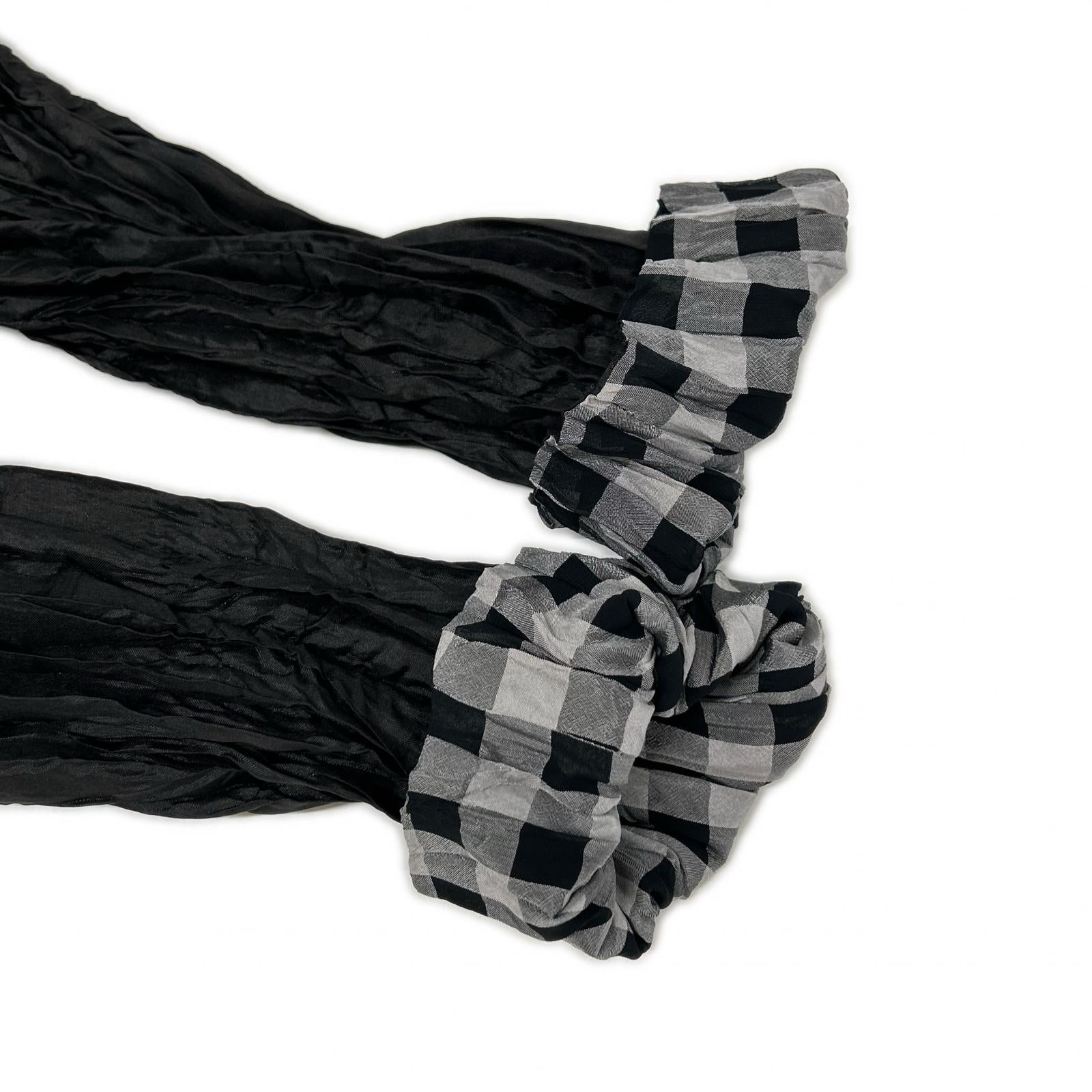 ISSEY MIYAKE MEN イッセイミヤケメン ME03FD182 10AW グレー×ブラック ギンガムチェックリバーシブルシワ加工ジャケット ジャケット