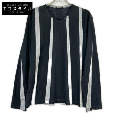 ISSEY MIYAKE MEN イッセイミヤケメン ME93JK413 09AW ブラック ワイドストライプ ロングスリーブカットソー トップス