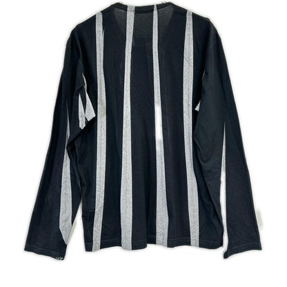ISSEY MIYAKE MEN イッセイミヤケメン ME93JK413 09AW ブラック ワイドストライプ ロングスリーブカットソー トップス