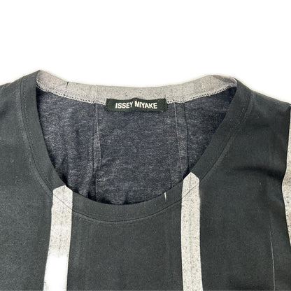 ISSEY MIYAKE MEN イッセイミヤケメン ME93JK413 09AW ブラック ワイドストライプ ロングスリーブカットソー トップス
