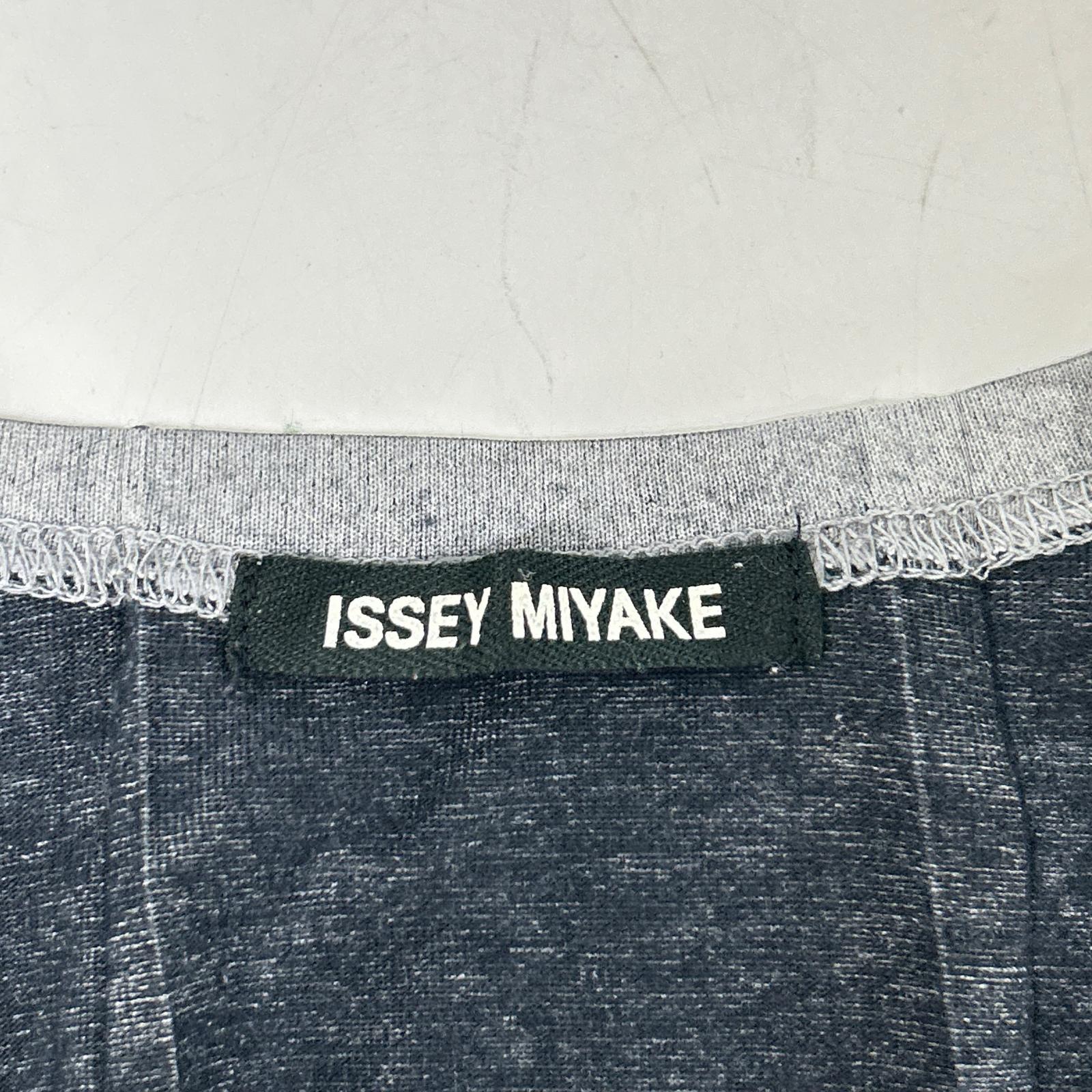 ISSEY MIYAKE MEN イッセイミヤケメン ME93JK413 09AW ブラック ワイドストライプ ロングスリーブカットソー トップス