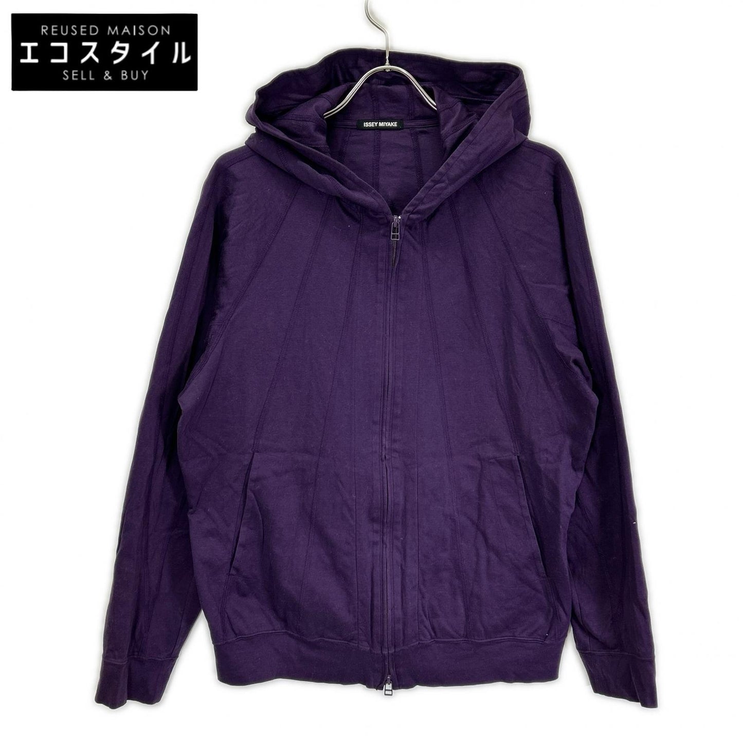 ISSEY MIYAKE MEN イッセイミヤケメン ME93JL430 09AW パープル フーデッドジップアップジャケット パーカ ジャケット