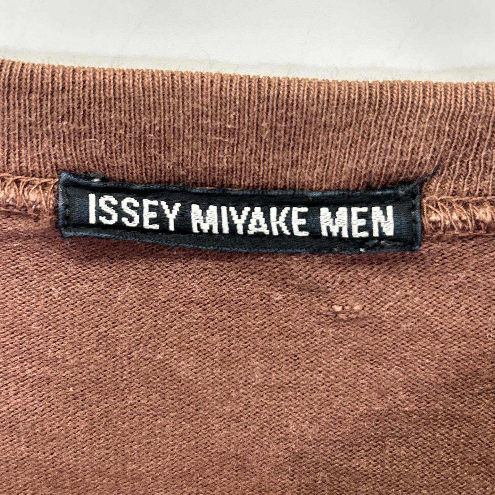 ISSEY MIYAKE MEN イッセイミヤケメン ME21JK212 12SS ブラウン デニム切替ロングスリーブカットソー トップス