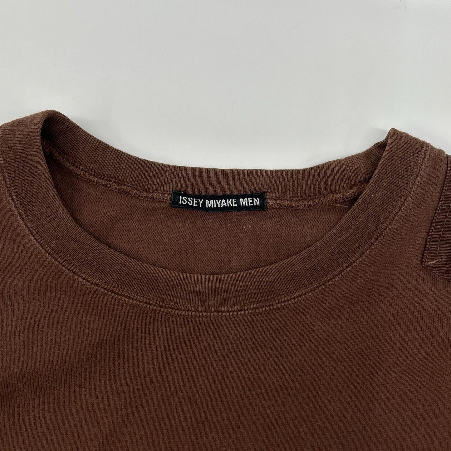 ISSEY MIYAKE MEN イッセイミヤケメン ME21JK212 12SS ブラウン デニム切替ロングスリーブカットソー トップス