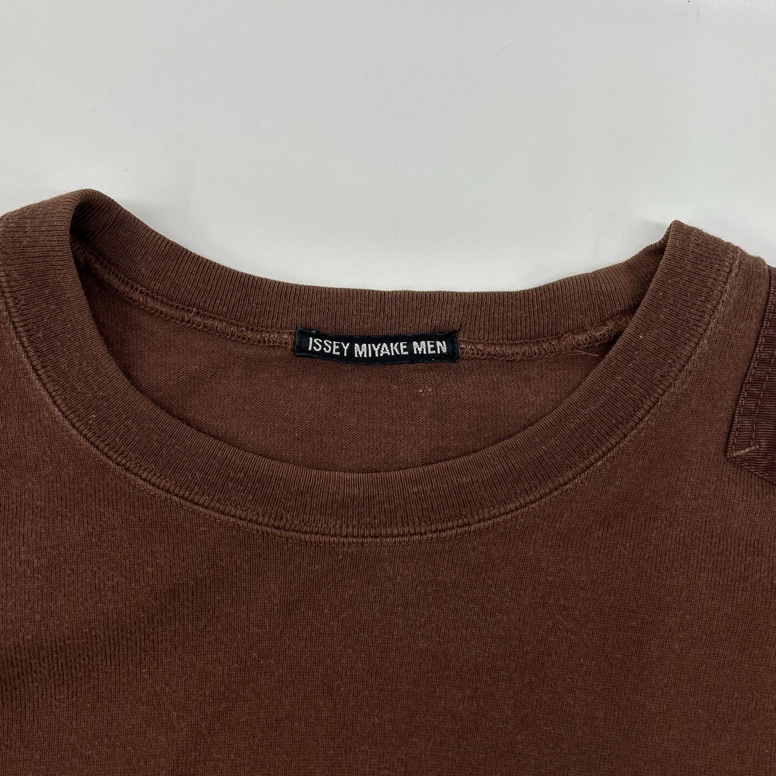 ISSEY MIYAKE MEN イッセイミヤケメン ME21JK212 12SS ブラウン デニム切替ロングスリーブカットソー トップス