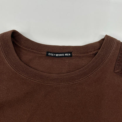 ISSEY MIYAKE MEN イッセイミヤケメン ME21JK212 12SS ブラウン デニム切替ロングスリーブカットソー トップス