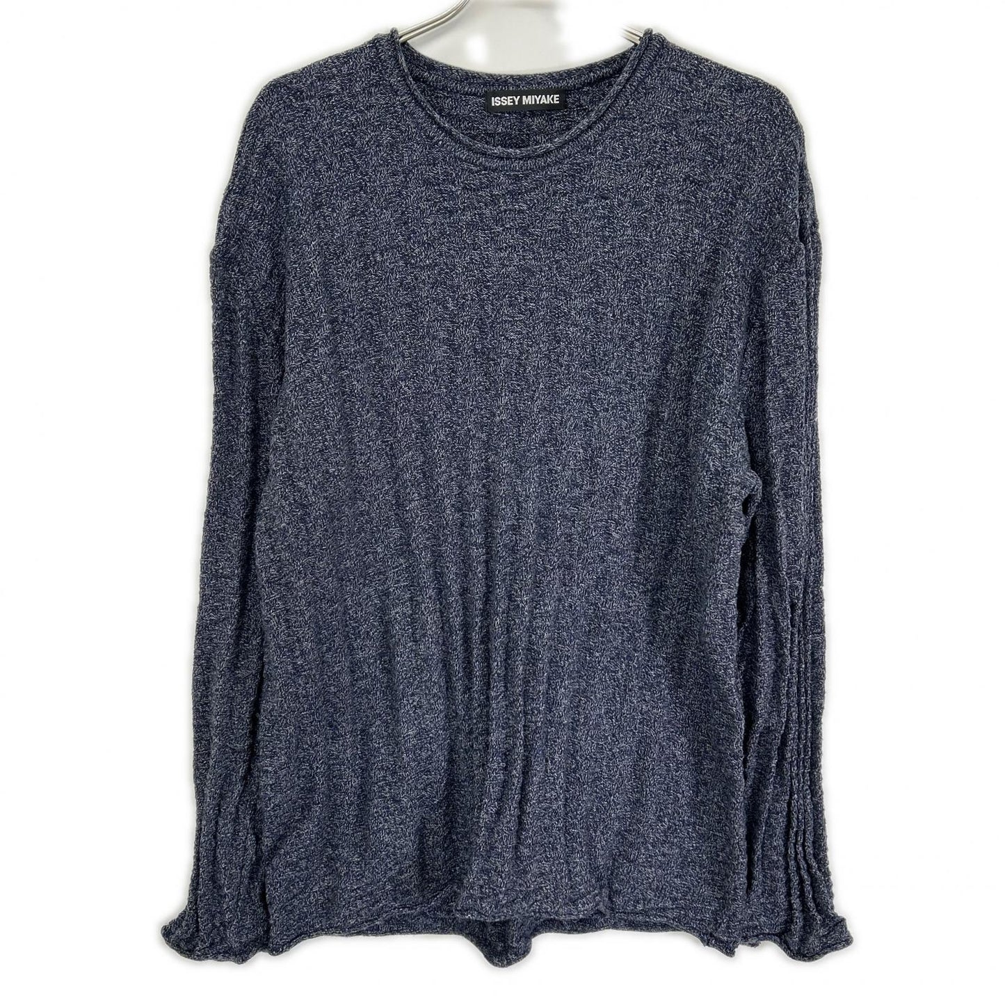 ISSEY MIYAKE MEN イッセイミヤケメン ME11KN0115 ブルー コットン100 クルーネックニット トップス