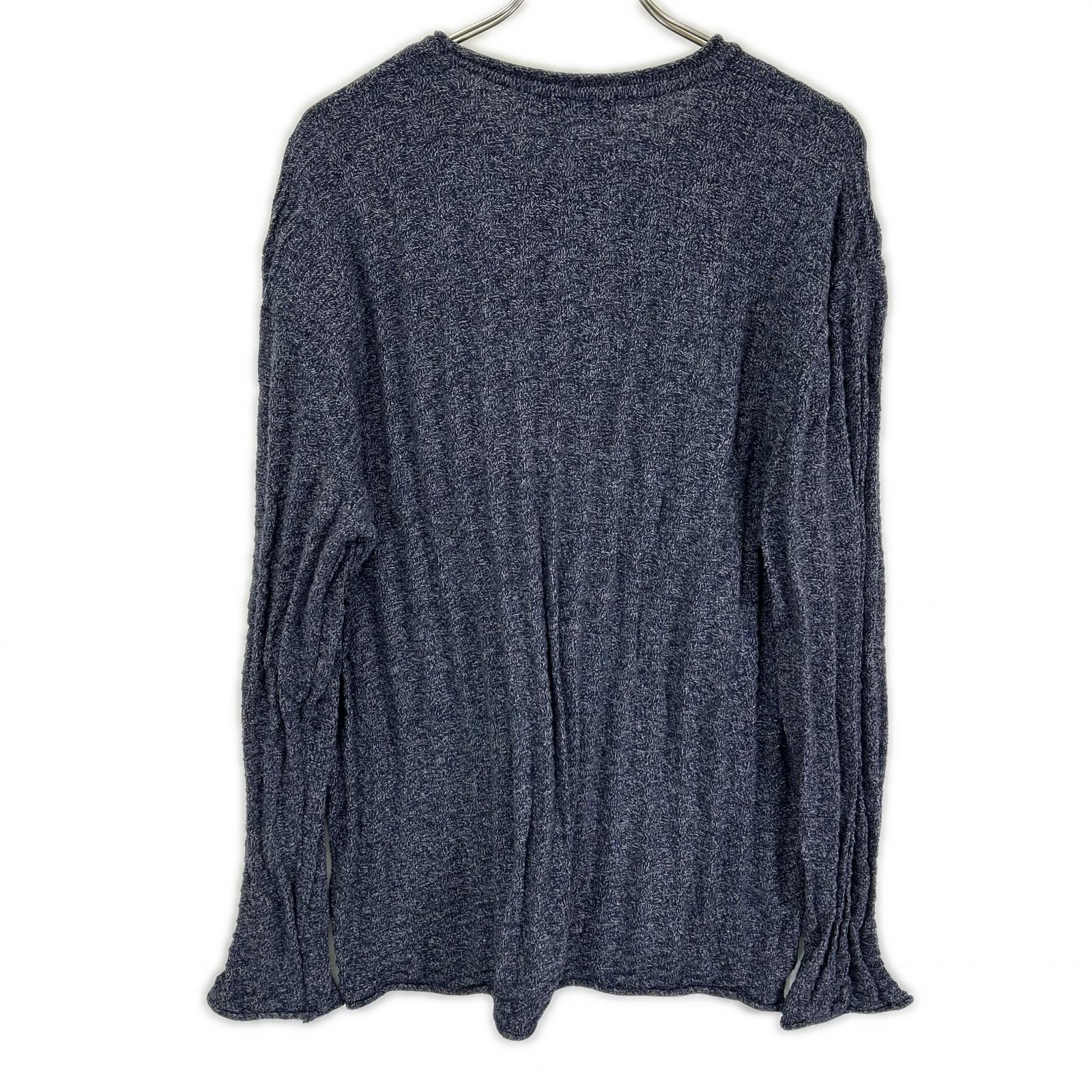 ISSEY MIYAKE MEN イッセイミヤケメン ME11KN0115 ブルー コットン100 クルーネックニット トップス