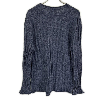 ISSEY MIYAKE MEN イッセイミヤケメン ME11KN0115 ブルー コットン100 クルーネックニット トップス