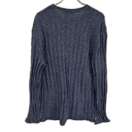ISSEY MIYAKE MEN イッセイミヤケメン ME11KN0115 ブルー コットン100 クルーネックニット トップス