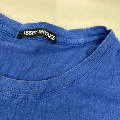 ISSEY MIYAKE MEN イッセイミヤケメン ME11JK018 ブルー ナイロンパッチワーク Tシャツ トップス