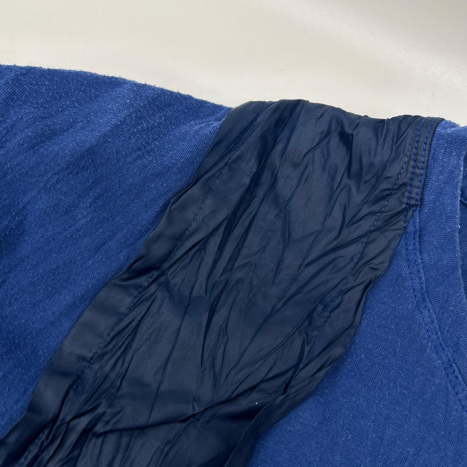 ISSEY MIYAKE MEN イッセイミヤケメン ME11JK018 ブルー ナイロンパッチワーク Tシャツ トップス