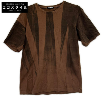 ISSEY MIYAKE MEN イッセイミヤケメン ME03JK431 ブラウン グラフィックプリントTシャツ トップス