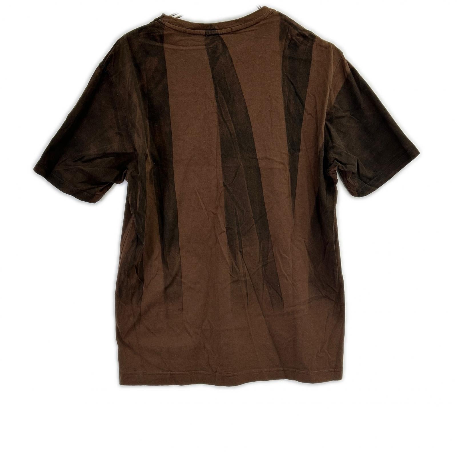 ISSEY MIYAKE MEN イッセイミヤケメン ME03JK431 ブラウン グラフィックプリントTシャツ トップス