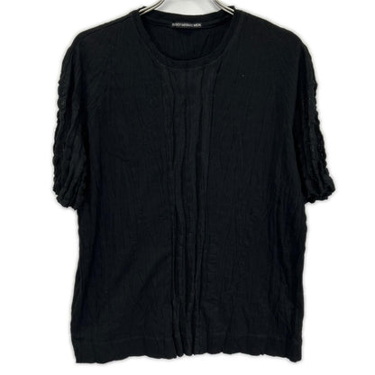 ISSEY MIYAKE MEN イッセイミヤケメン ME61JK075 16SS ブラック メッシュ切替 Tシャツ トップス