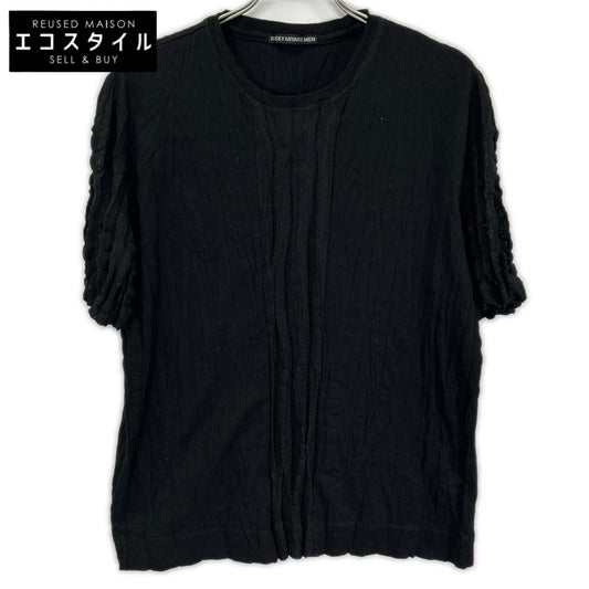 ISSEY MIYAKE MEN イッセイミヤケメン ME61JK075 16SS ブラック メッシュ切替 Tシャツ トップス