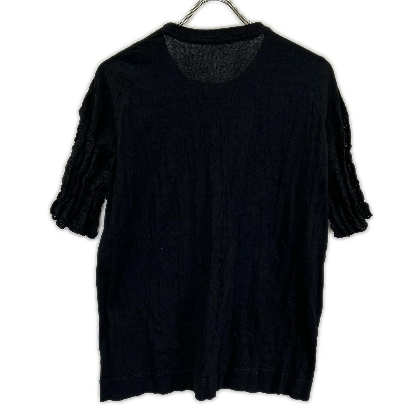ISSEY MIYAKE MEN イッセイミヤケメン ME61JK075 16SS ブラック メッシュ切替 Tシャツ トップス