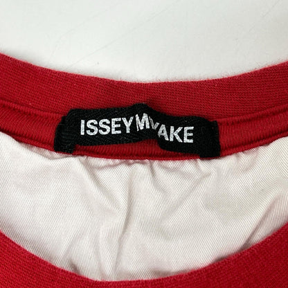 ISSEY MIYAKE MEN イッセイミヤケメン ME81JK416 レッド ステッチデザインTシャツ トップス