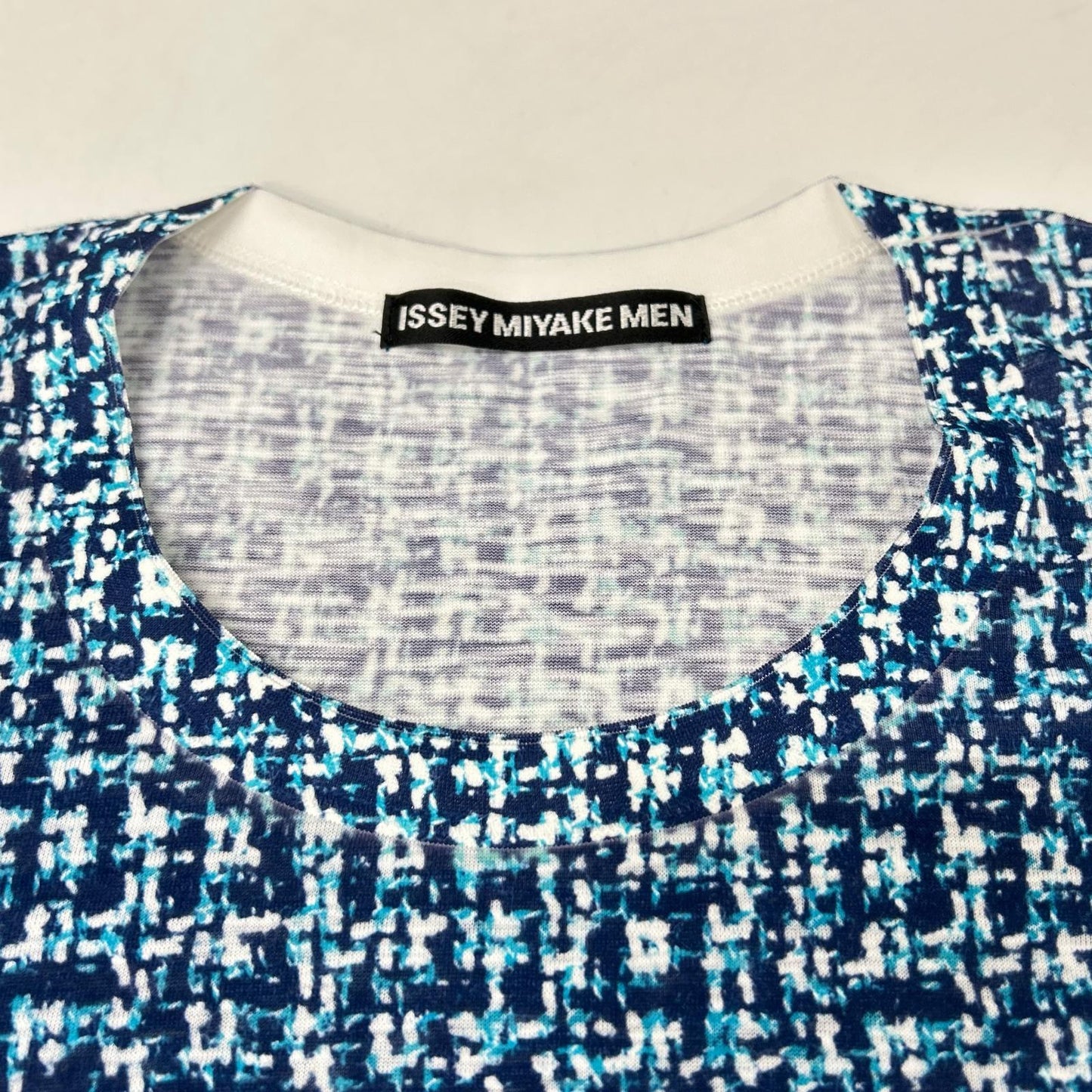ISSEY MIYAKE MEN イッセイミヤケメン ME31JK183 13SS ライトブルー 総柄Tシャツ トップス