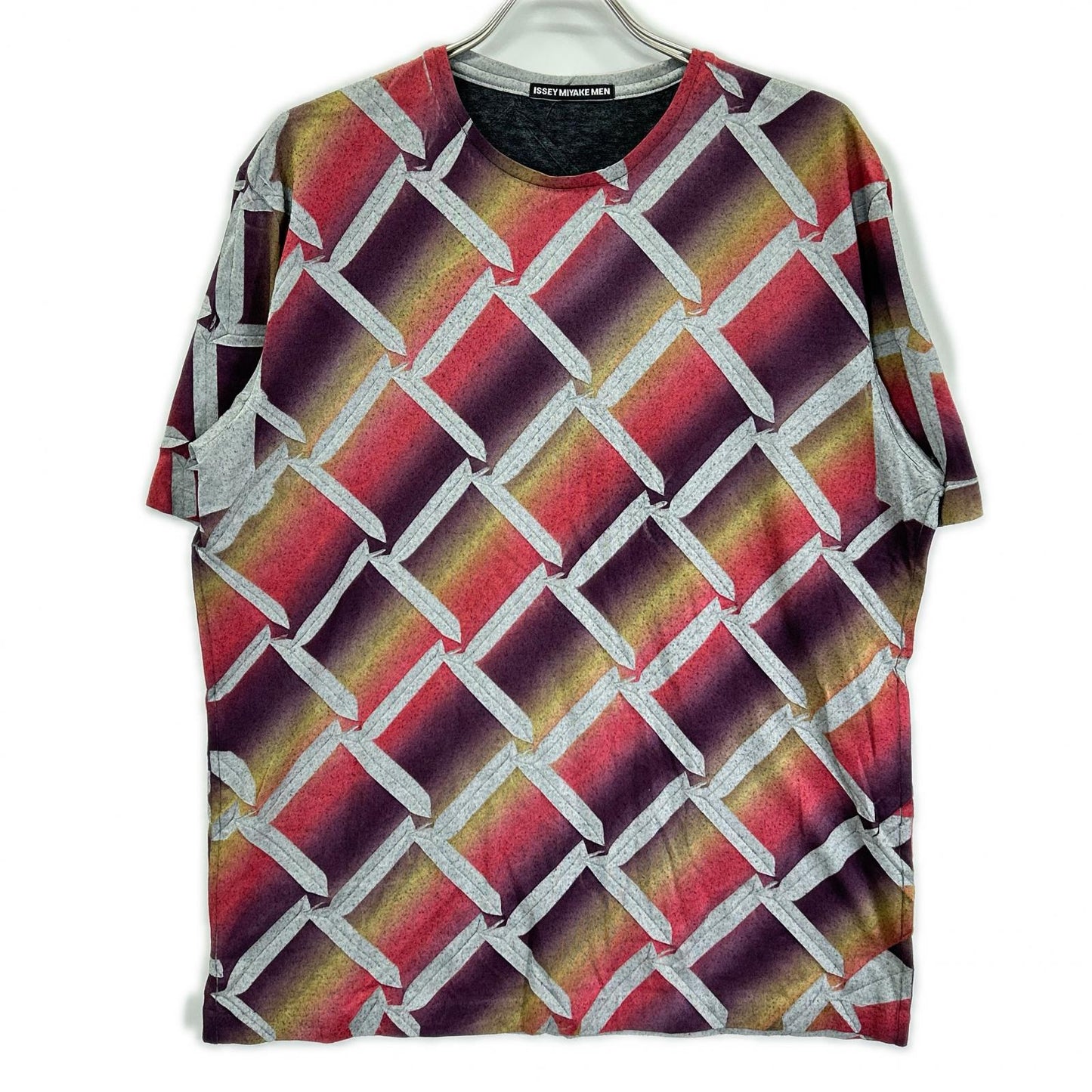 ISSEY MIYAKE MEN イッセイミヤケメン ME23JK417 12AW マルチカラー 総柄プリントTシャツ トップス