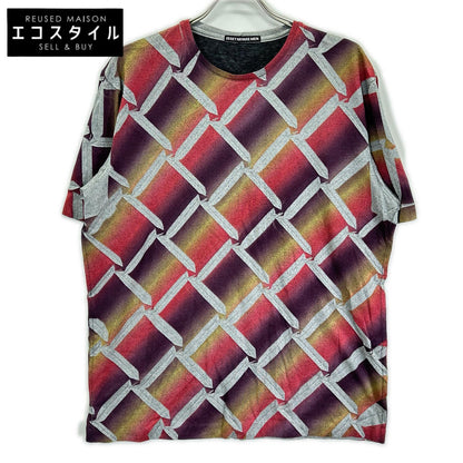 ISSEY MIYAKE MEN イッセイミヤケメン ME23JK417 12AW マルチカラー 総柄プリントTシャツ トップス