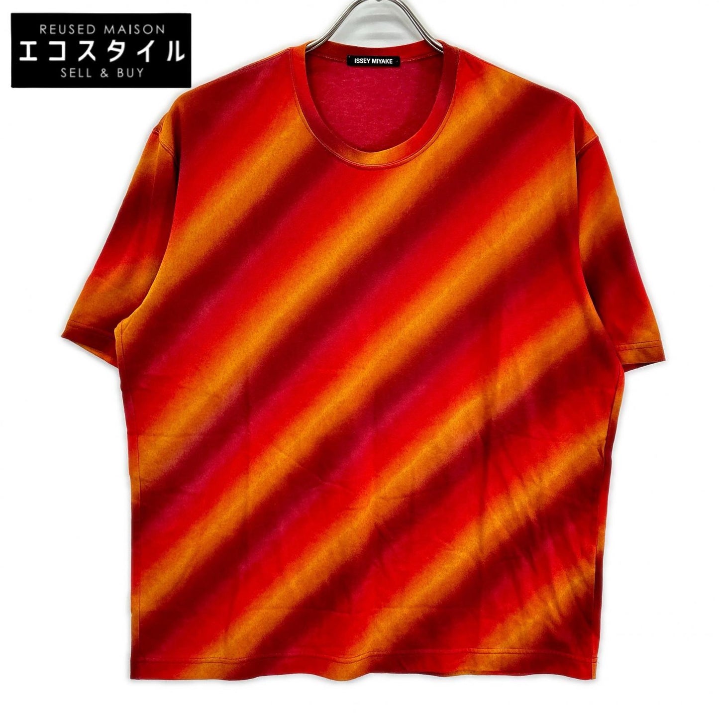 ISSEY MIYAKE MEN イッセイミヤケメン ME83JK422 レッド グラデーションTシャツ トップス