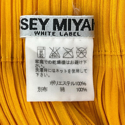 ISSEY MIYAKE イッセイミヤケ IM42FG237 イエロー プリーツミディアムスカート スカート