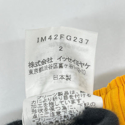 ISSEY MIYAKE イッセイミヤケ IM42FG237 イエロー プリーツミディアムスカート スカート