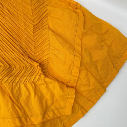 ISSEY MIYAKE イッセイミヤケ IM42FG237 イエロー プリーツミディアムスカート スカート