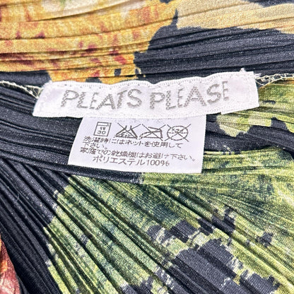 PLEATS PLEASE プリーツプリーズ PP41-JH656 ブラック ベジタブル 野菜 総柄ワンピース ワンピース