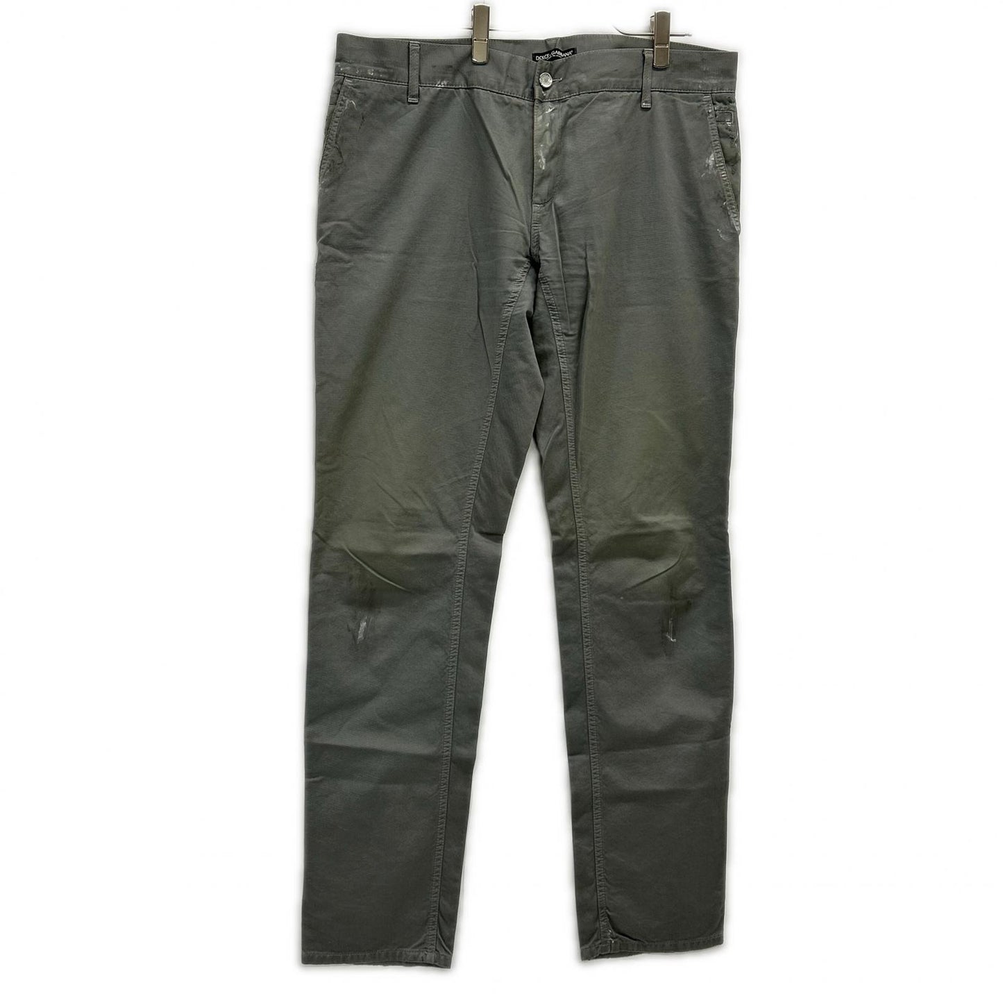 DOLCE&GABBANA ドルチェアンドガッバーナ GZP0LT/G8G13 モスグリーン ペイント加工デニムパンツ ボトムス