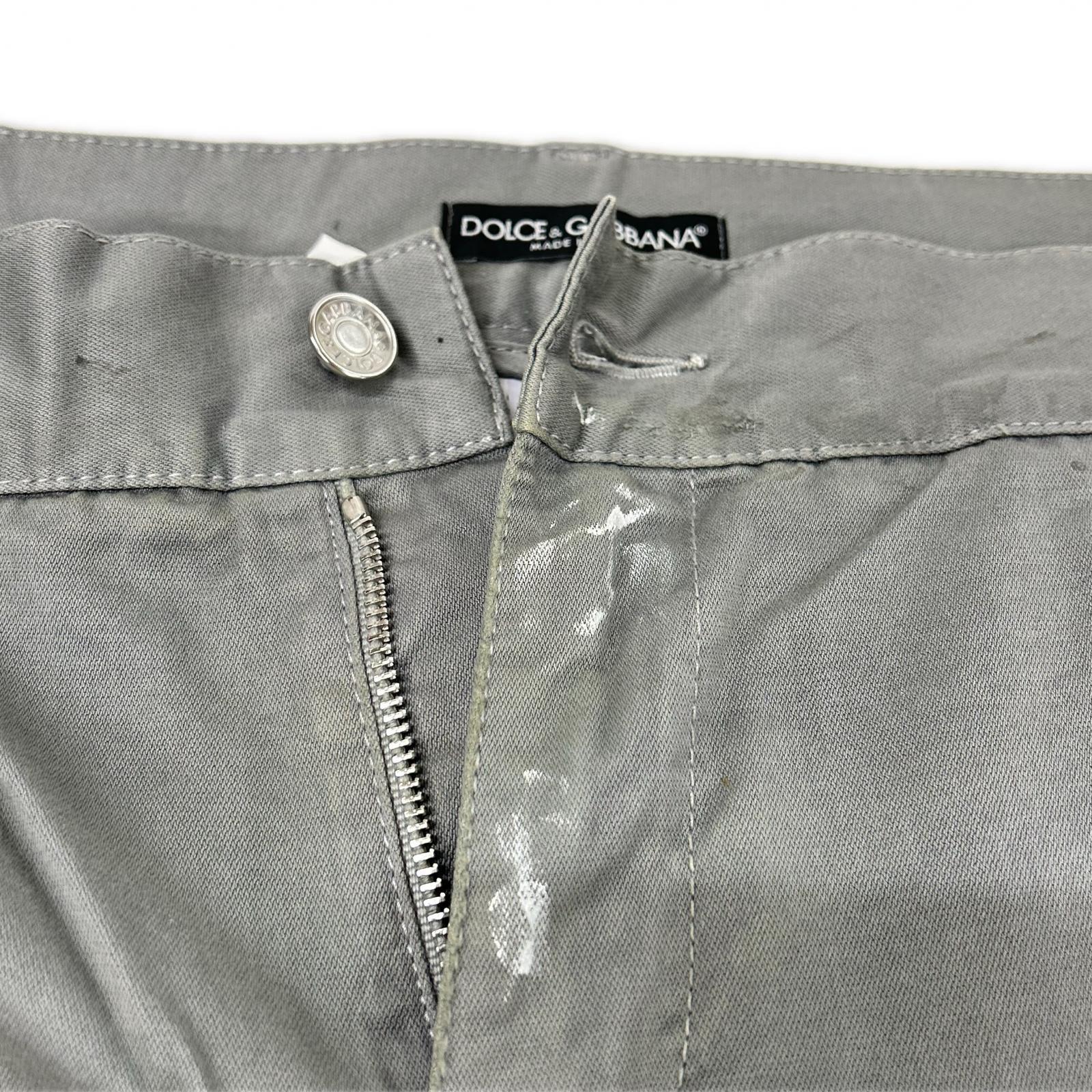 DOLCE&GABBANA ドルチェアンドガッバーナ GZP0LT/G8G13 モスグリーン ペイント加工デニムパンツ ボトムス