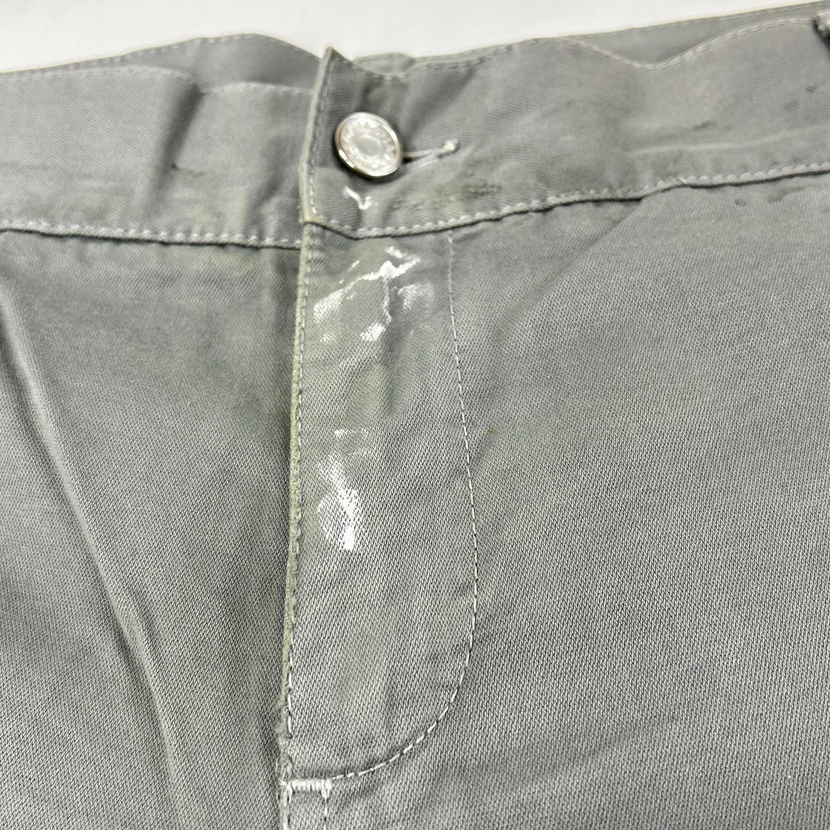DOLCE&GABBANA GZP0LT/G8G13 moss green paint-finished denim pants bottoms